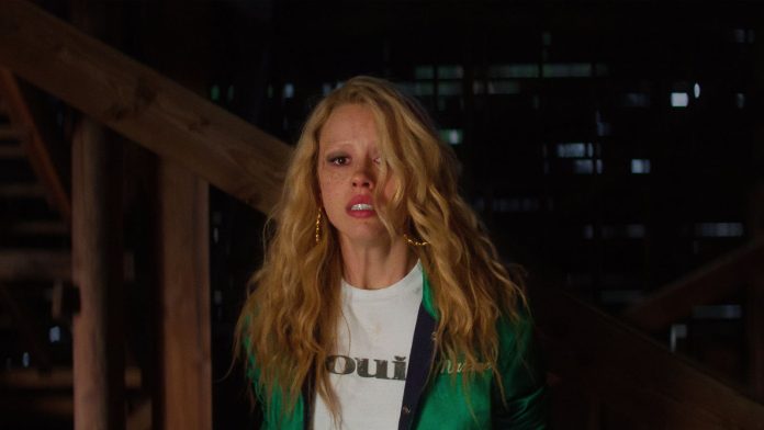 Still of Mia Goth from the A24 film 